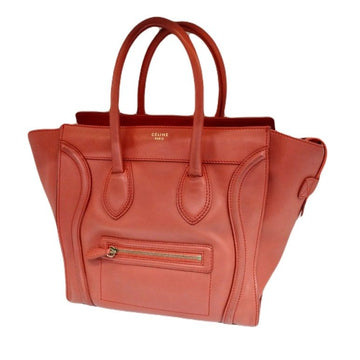 Celine Orange Color Calfskin Leather Nano Luggage Tote Bag 140613935