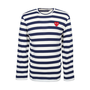 COMME DES GARCONS Rhinestone Streifen Langarm-T-Shirt AX T805 051 1 140631494