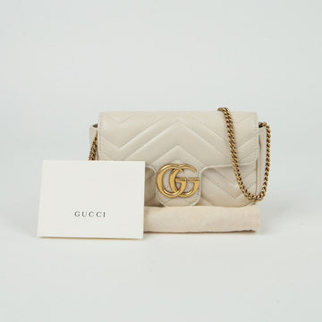 GUCCI 476433 GG マーモント スーパーミニ チェーン クロスボディバッグ 140540760