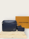 LOUIS VUITTON Blauer Saphir Damier Trio Messenger Bag 140686576 [P]