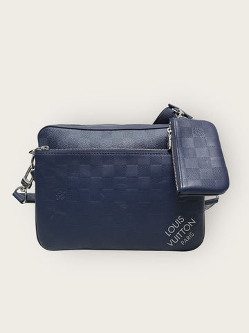 LOUIS VUITTON ブルーサファイアダミエトリオメッセンジャーバッグ 24A 140686576