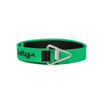 Bottega Veneta Buckle Logo Embroidered Belt Green/Black 702057 V1VP0 1091 45191828