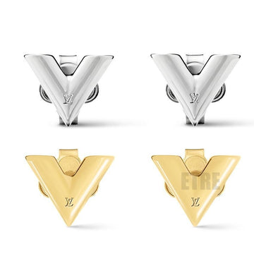 Louis Vuitton Essential V Stud Earrings Gold M68153 138399717