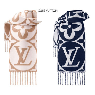 LOUIS VUITTON LVメダリアンスカーフ ブルーマリン M94850 111219533