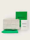 BOTTEGA VENETA ホワイト ゴールド メディウム カセット フォルダ型 カードケース 53626071 [P]