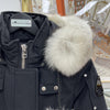 Moose Knuckles White Fur Stealing Women's Long Padding Black XS 140761646 [P]