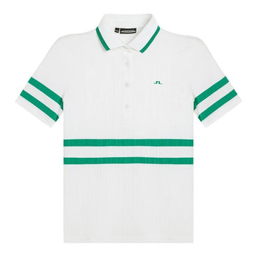 J LINDEBERG MOIRA Logo Lining Polo T-Shirt Weiß GWJT07578 0000 49031105