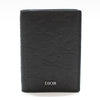 Dior 2ESCH138FLG Black Gravity Oblique Vertical Double Card Wallet 140854730 [P]
