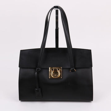 SALVATORE FERRAGAMO Gancini Gold Schwarze Mara Tote-Bag 140921087