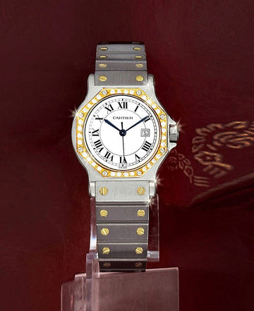 Cartier Santos Octagon 18K Combination Men's Automatic Watch 140922905