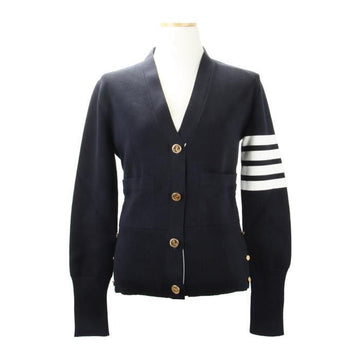Thom Browne Cotton 4-Bar Milano Classic V-Neck Cardigan stamp: FKC207A 00219 415 140926868