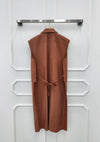 Hermes Storm Flap Decorated Dress 40 Marron Taffeta 140929318 [P]
