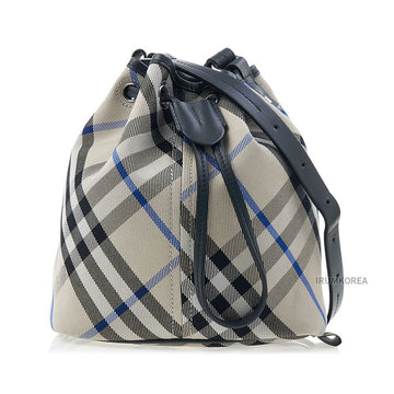 BURBERRY 8105766 LL MN ドローストリング バケツ CJ1 B9629 SS25 レディース ミニ チェック バケツバッグ 140936931