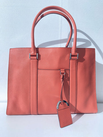 BVLGARI Bulgari Corallrosa Saffiano Business Tote 12345 130607534