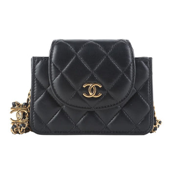 CHANEL AP3002 Lammleder Classic Gold Double Chain Mini Flap Crossbody Bag 35479 141036525
