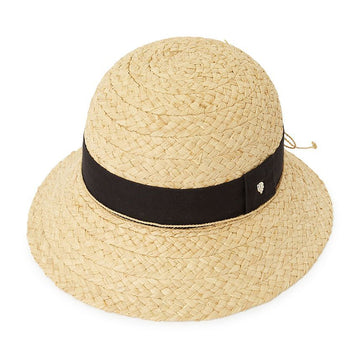 Helen Kaminski Rebecca Women's Cloche Hat HAT51359 Natural Black 141056250