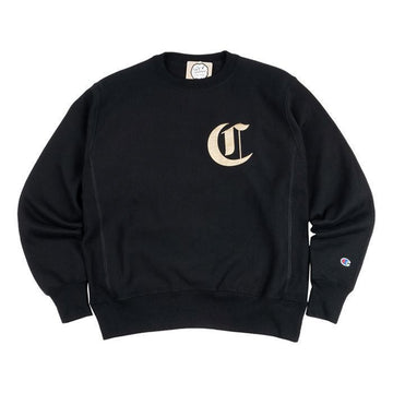 CHAMPION リバースウィーブメンズクルーネックブラック GF70-Y07988-BKC (S) 118695554 [P]