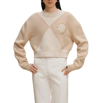 Hermes Cashmere Long Sleeve Sweater Women's Knit Blanc Nautirelle H5H2639D9A338 141094754