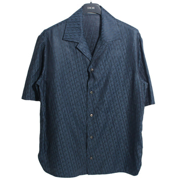 Dior Oblique Cotton Silk Short Sleeve Shirt Navy 483C568A5231 C540 141227809