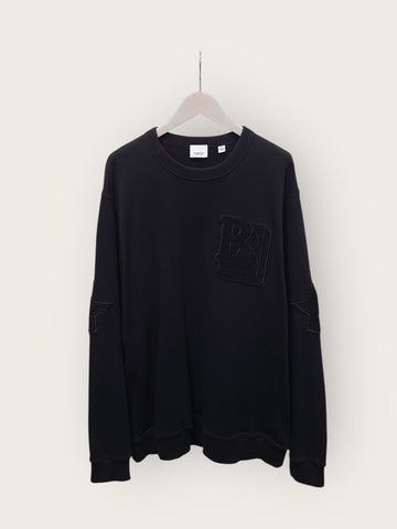 BURBERRY ブラックBロゴ刺繍ヴィンテージトレーナー 41821798