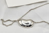 Tiffany & Co Elsa Peretti Bean 20mm Silver Necklace 141275888 [P]