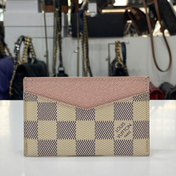 LOUIS VUITTON Damier Azur Canvas Rose Ballerine Karten Slot 141351770