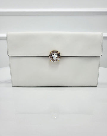 MIU MIU クリスタル クラッチ ホワイト 30x18.5 141362797