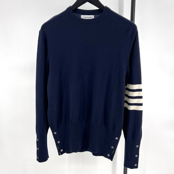 THOM BROWNE Schräggurt Kaschmir Strick Navy (MKA001A) 141429117