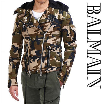 BALMAIN W4HJ294C670 187 Camouflage Biker Hoodie 141451596