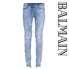 BALMAIN ブルーウォッシュバイカーパンツ C3011 224N 5645 141451761 [P]