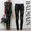 BALMAIN 5457 188N C0100 レディース ブラック ウォッシュ バイカーパンツ 141451774 [P]