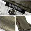 BALMAIN Grün gewaschene Damen-Bikerhose 5358 170N C3901 141451795 [P]