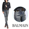 BALMAIN Frauen Hochfluss Jeans Bikerhose 5356 166N C3011 141451841 [P]