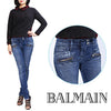 BALMAIN 5355 171N C3180 Damen Blau Jeans Bikerhose 141451856 [P]