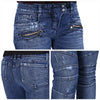 BALMAIN 5355 171N C3180 Damen Blau Jeans Bikerhose 141451856 [P]