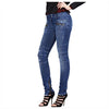 BALMAIN 5355 171N C3180 Damen Blau Jeans Bikerhose 141451856 [P]