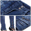 BALMAIN 5355 171N C3180 Damen Blau Jeans Bikerhose 141451856 [P]