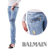 BALMAIN ゴールドステッチ バイカーパンツ 5256 146N C3180 141451895 [P]