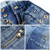 BALMAIN ゴールドステッチ バイカーパンツ 5256 146N C3180 141451895 [P]