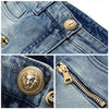 BALMAIN 5160 127N C3011 女性用ジッパースリムジーンズ 141451920 [P]