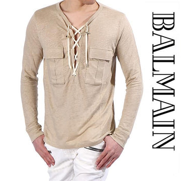BALMAIN ストラップTシャツ 107 S6HJ656B930 141452178