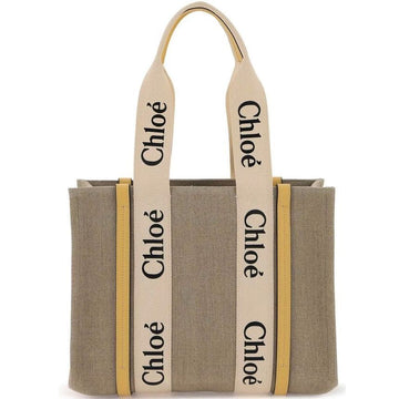 CHLOE Medium Tote Bag aus Holz in Honiggold CHC22AS383I26 746 72772485