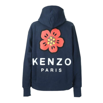 KENZO Blumen Logo Druck Fleece Hoodie 5SW460 4ME 77 58155994