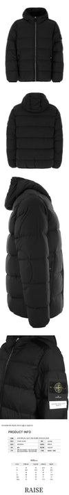 STONE ISLAND ワッペン シームレス トンネル TC パディング ジャケット ブラック 791543728 V0029 61029293 [P]