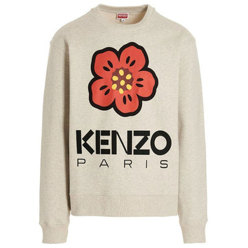 KENZO フラワーロゴ裏起毛スウェットシャツエクリュ 5SW445 4ME 93 58155970