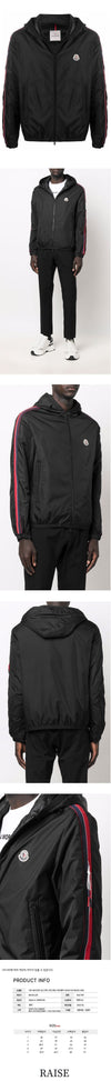 MONCLER Padded Jacket mit Logo-Linie Schwarz 1A000 05 68352 999 56072081 [P]