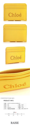 Chloe Embroidered Logo Card Holder Honey Gold CHC23SP868I10 746 72719185 [P]