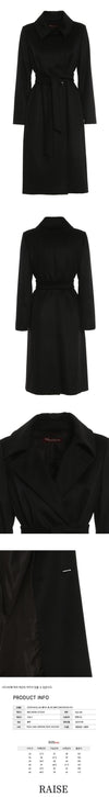 MaxMara Belted Wool Coat Black 2360161039 013 60894680 [P]