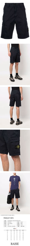 Stone Island Wappen Two-Pocket Cargo Shorts Navy 7615L0804 V0120 52952987 [P]