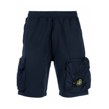 STONE ISLAND バミューダ カーゴ トレーニング ショートパンツ ネイビーブルー 761565051 V0020 52952970